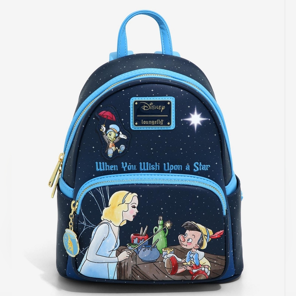 Loungefly Disney Pinocchio When You Wish Upon a Star Mini Backpack